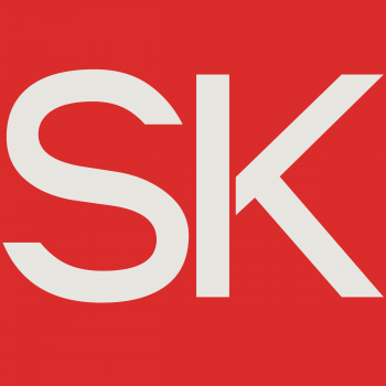 Sam Kavanagh Graphic Design - SK initials in grey on red background
